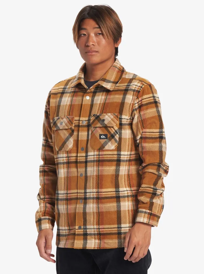 Shirts and Polos Men Quiksilver Surf Days Long Sleeve Fleece Shirt Bone Brown Surf Days Shirts and Polos Men Quiksilver Surf Days Long Sleeve Fleece Shirt Bone Brown Surf Days
