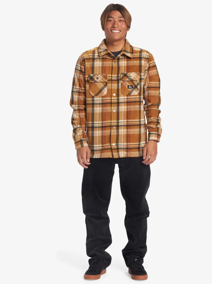 Shirts and Polos Men Quiksilver Surf Days Long Sleeve Fleece Shirt Bone Brown Surf Days Shirts and Polos Men Quiksilver Surf Days Long Sleeve Fleece Shirt Bone Brown Surf Days