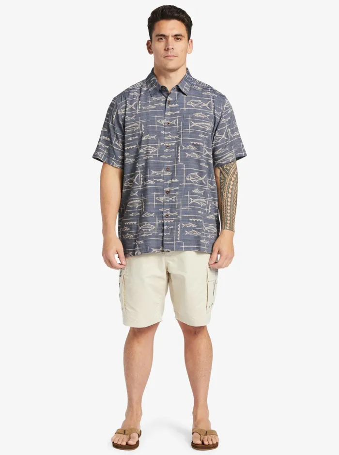 Shirts and Polos Men Quiksilver Waterman Bento Woven Shirt Bento Black Shirts and Polos Men Quiksilver Waterman Bento Woven Shirt Bento Black