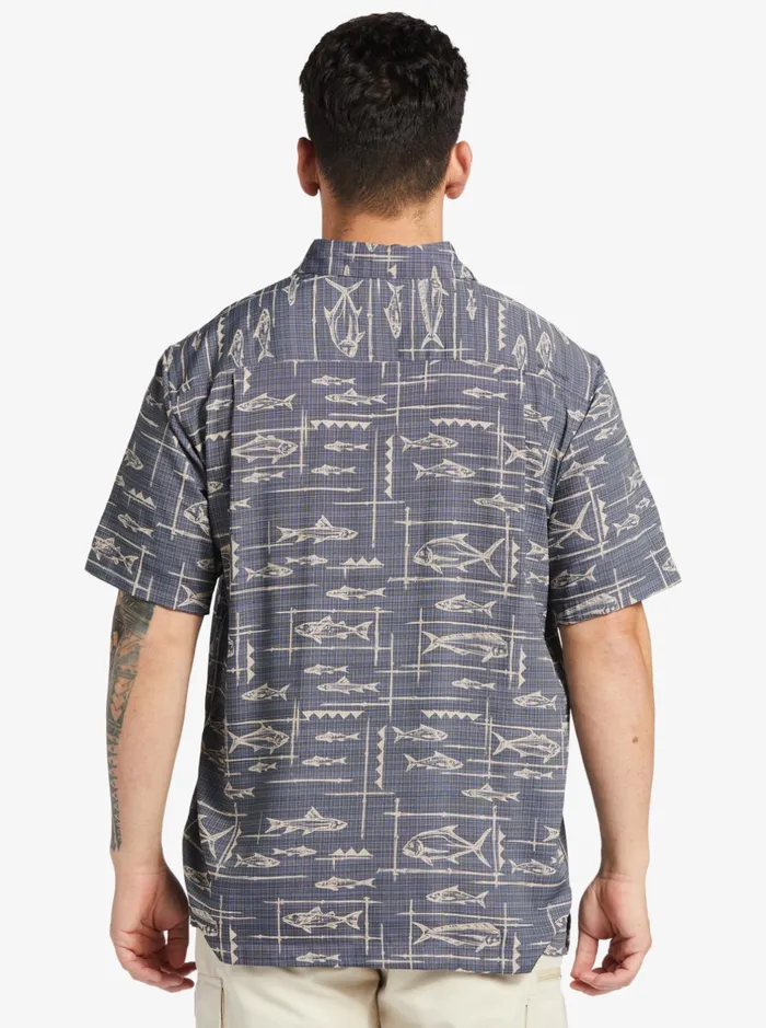 Shirts and Polos Men Quiksilver Waterman Bento Woven Shirt Bento Black Shirts and Polos Men Quiksilver Waterman Bento Woven Shirt Bento Black