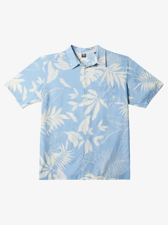 Shirts and Polos Men Quiksilver Waterman Last Island Short Sleeve Shirt Dusk Blue Last Island Shirts and Polos Men Quiksilver Waterman Last Island Short Sleeve Shirt Dusk Blue Last Island