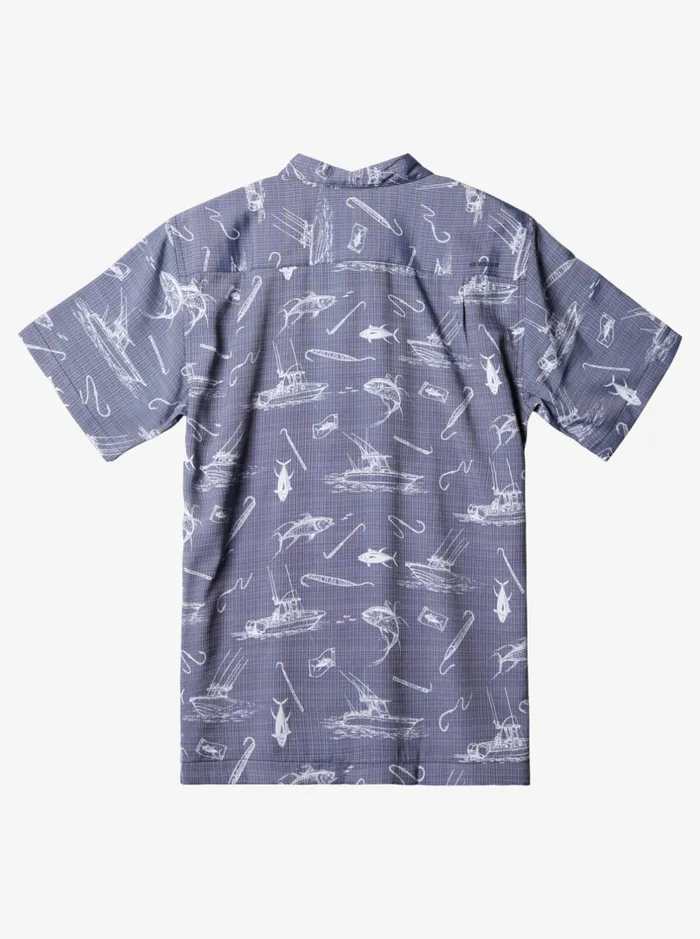 Shirts and Polos Men Quiksilver Waterman Line Spinner Short Sleeve Shirt Medieval Blue Line Spinner Shirts and Polos Men Quiksilver Waterman Line Spinner Short Sleeve Shirt Medieval Blue Line Spinner