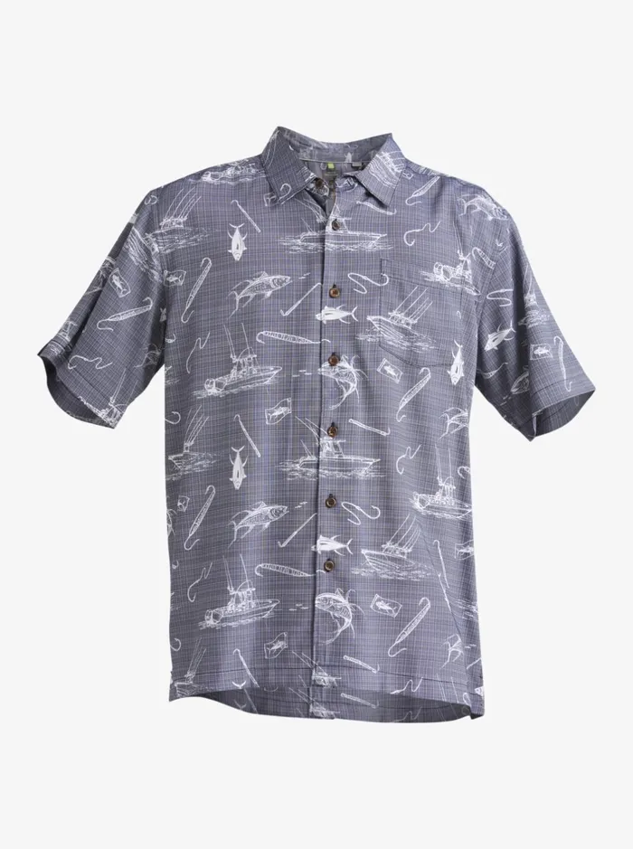 Shirts and Polos Men Quiksilver Waterman Line Spinner Short Sleeve Shirt Medieval Blue Line Spinner Shirts and Polos Men Quiksilver Waterman Line Spinner Short Sleeve Shirt Medieval Blue Line Spinner