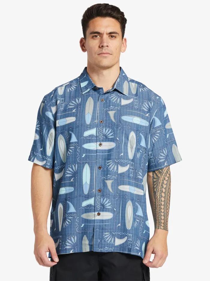 Shirts and Polos Men Quiksilver Waterman Long Boards Woven Shirt Longboards Ensign Blue Shirts and Polos Men Quiksilver Waterman Long Boards Woven Shirt Longboards Ensign Blue