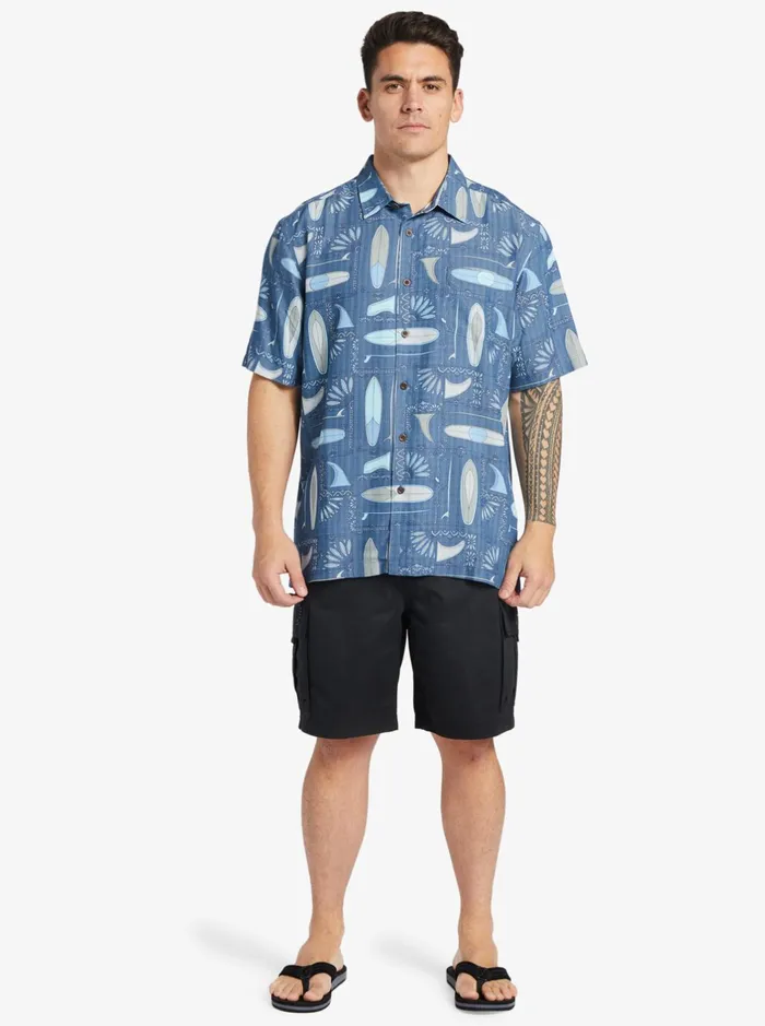 Shirts and Polos Men Quiksilver Waterman Long Boards Woven Shirt Longboards Ensign Blue Shirts and Polos Men Quiksilver Waterman Long Boards Woven Shirt Longboards Ensign Blue