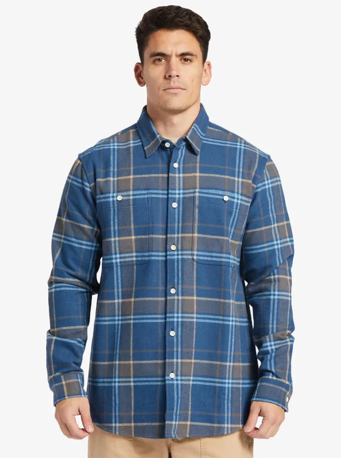 Shirts and Polos Men Quiksilver Waterman Lower Ridge Flannel Long Sleeve Top Ensign Blue Lower Ridge Shirts and Polos Men Quiksilver Waterman Lower Ridge Flannel Long Sleeve Top Ensign Blue Lower Ridge