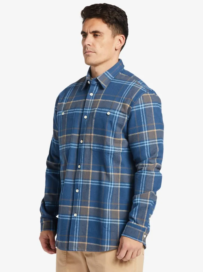 Shirts and Polos Men Quiksilver Waterman Lower Ridge Flannel Long Sleeve Top Ensign Blue Lower Ridge Shirts and Polos Men Quiksilver Waterman Lower Ridge Flannel Long Sleeve Top Ensign Blue Lower Ridge