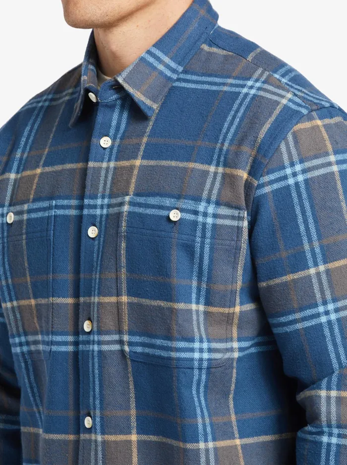 Shirts and Polos Men Quiksilver Waterman Lower Ridge Flannel Long Sleeve Top Ensign Blue Lower Ridge Shirts and Polos Men Quiksilver Waterman Lower Ridge Flannel Long Sleeve Top Ensign Blue Lower Ridge