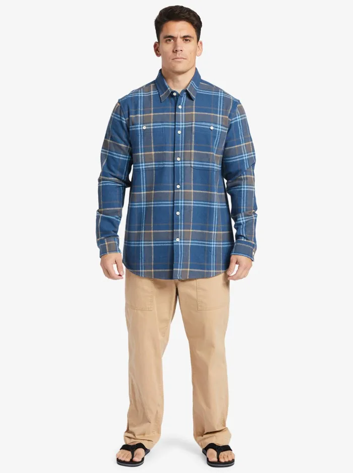 Shirts and Polos Men Quiksilver Waterman Lower Ridge Flannel Long Sleeve Top Ensign Blue Lower Ridge Shirts and Polos Men Quiksilver Waterman Lower Ridge Flannel Long Sleeve Top Ensign Blue Lower Ridge