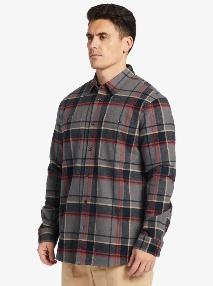 Shirts and Polos Men Quiksilver Waterman Lower Ridge Flannel Long Sleeve Top Granite Grey Lower Ridge Shirts and Polos Men Quiksilver Waterman Lower Ridge Flannel Long Sleeve Top Granite Grey Lower Ridge