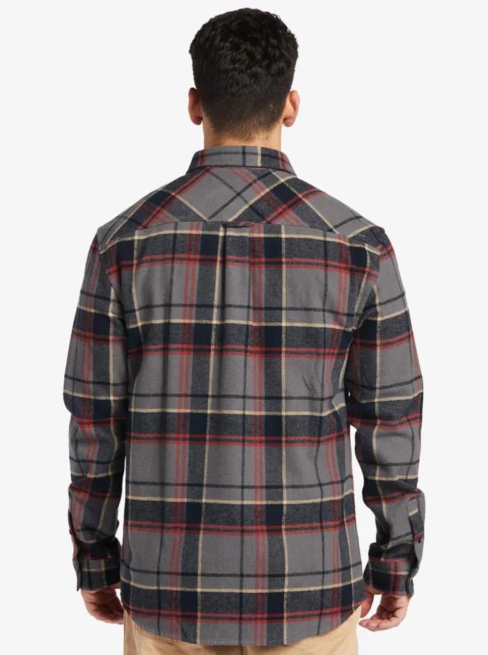 Shirts and Polos Men Quiksilver Waterman Lower Ridge Flannel Long Sleeve Top Granite Grey Lower Ridge Shirts and Polos Men Quiksilver Waterman Lower Ridge Flannel Long Sleeve Top Granite Grey Lower Ridge
