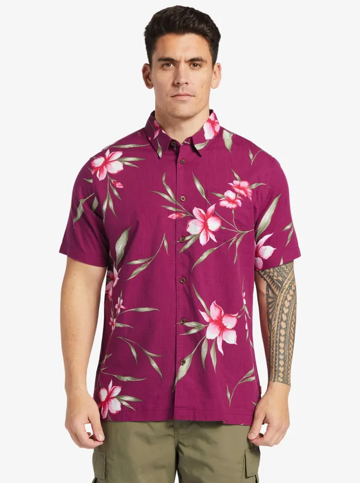Shirts and Polos Men Quiksilver Waterman Night Bloomer Woven Shirt Magenta Night Bloomer Shirts and Polos Men Quiksilver Waterman Night Bloomer Woven Shirt Magenta Night Bloomer