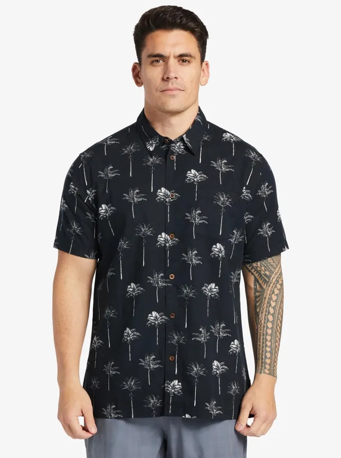 Shirts and Polos Men Quiksilver Waterman Palm Friday Woven Shirt Black Palm Friday Shirts and Polos Men Quiksilver Waterman Palm Friday Woven Shirt Black Palm Friday