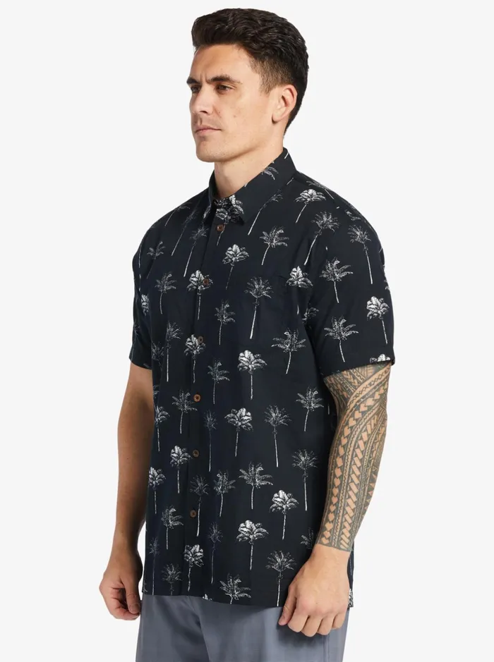 Shirts and Polos Men Quiksilver Waterman Palm Friday Woven Shirt Black Palm Friday Shirts and Polos Men Quiksilver Waterman Palm Friday Woven Shirt Black Palm Friday