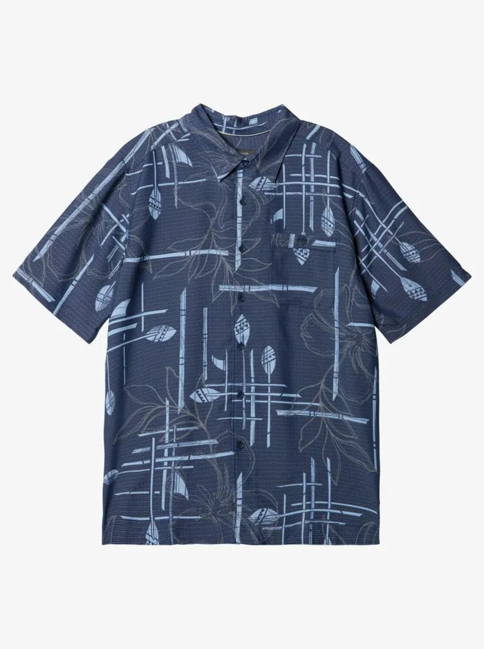 Shirts and Polos Men Quiksilver Waterman Waterman Paddle Out Short Sleeve Shirt Navy Blazer Shirts and Polos Men Quiksilver Waterman Waterman Paddle Out Short Sleeve Shirt Navy Blazer