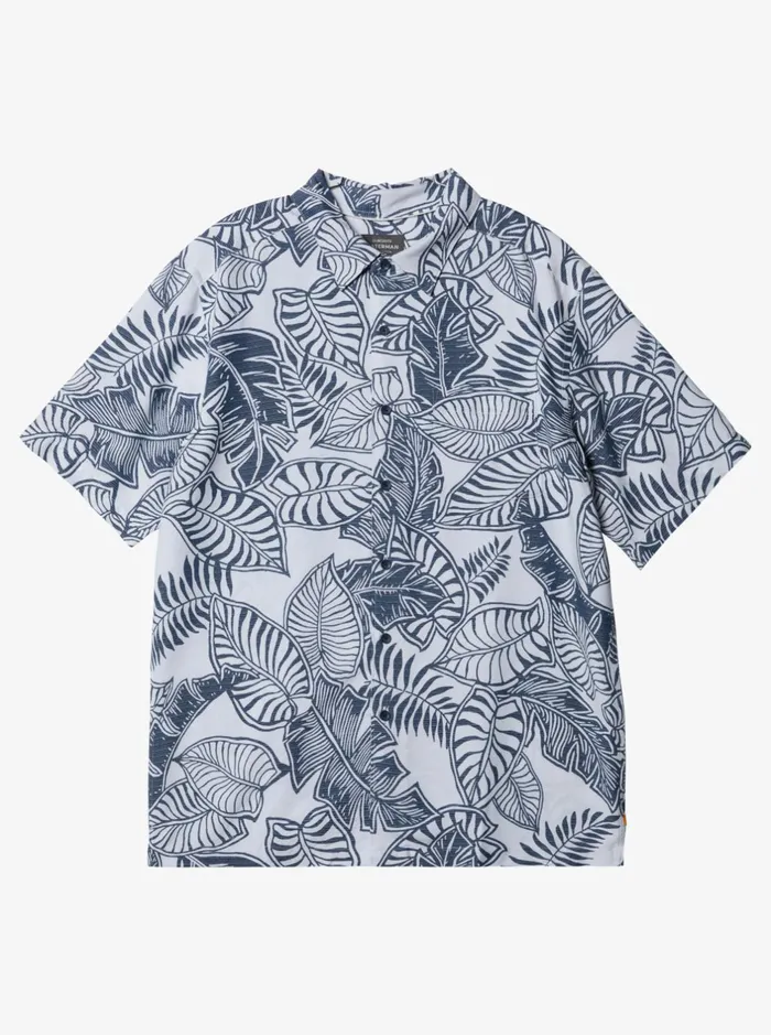 Shirts and Polos Men Quiksilver Waterman Waterman Siesta Short Sleeve Shirt Major Blue Shirts and Polos Men Quiksilver Waterman Waterman Siesta Short Sleeve Shirt Major Blue