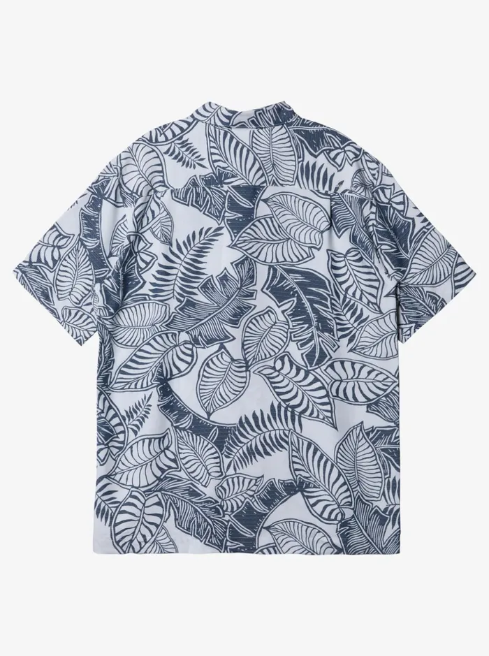 Shirts and Polos Men Quiksilver Waterman Waterman Siesta Short Sleeve Shirt Major Blue Shirts and Polos Men Quiksilver Waterman Waterman Siesta Short Sleeve Shirt Major Blue