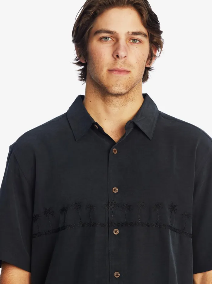 Shirts and Polos Men Quiksilver Waterman Waterman Tahiti Palms Premium AntiWrinkle Shirt Black Shirts and Polos Men Quiksilver Waterman Waterman Tahiti Palms Premium AntiWrinkle Shirt Black