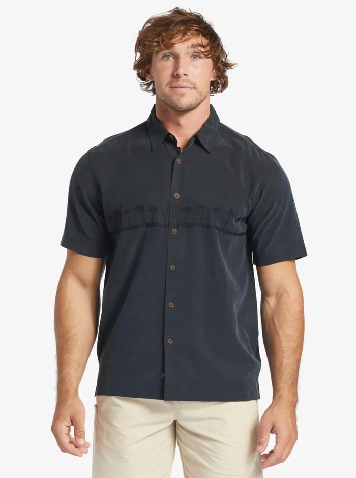 Shirts and Polos Men Quiksilver Waterman Waterman Tahiti Palms Premium AntiWrinkle Shirt Black Shirts and Polos Men Quiksilver Waterman Waterman Tahiti Palms Premium AntiWrinkle Shirt Black