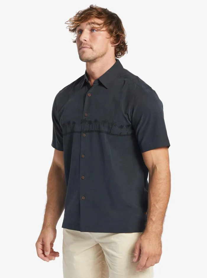 Shirts and Polos Men Quiksilver Waterman Waterman Tahiti Palms Premium AntiWrinkle Shirt Black Shirts and Polos Men Quiksilver Waterman Waterman Tahiti Palms Premium AntiWrinkle Shirt Black