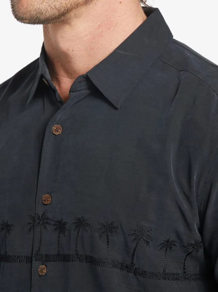 Shirts and Polos Men Quiksilver Waterman Waterman Tahiti Palms Premium AntiWrinkle Shirt Black Shirts and Polos Men Quiksilver Waterman Waterman Tahiti Palms Premium AntiWrinkle Shirt Black