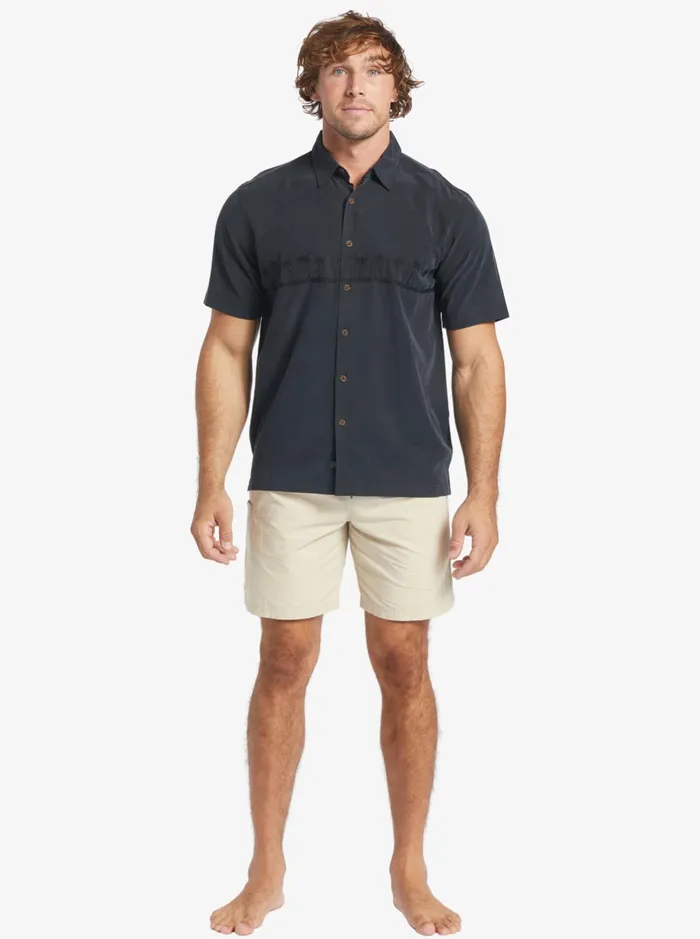 Shirts and Polos Men Quiksilver Waterman Waterman Tahiti Palms Premium AntiWrinkle Shirt Black Shirts and Polos Men Quiksilver Waterman Waterman Tahiti Palms Premium AntiWrinkle Shirt Black