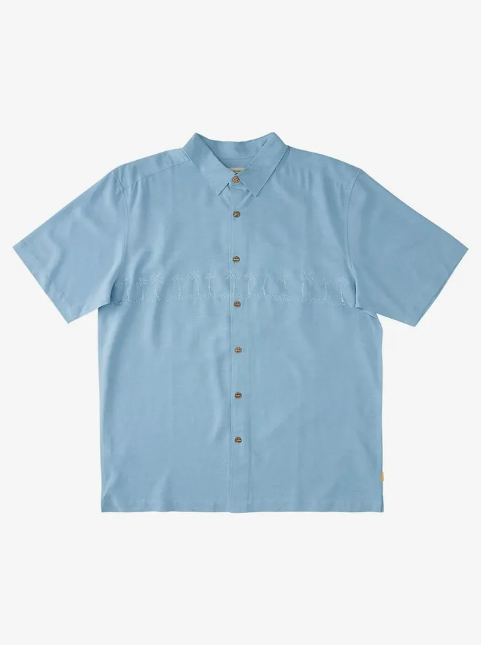 Shirts and Polos Men Quiksilver Waterman Waterman Tahiti Palms Premium AntiWrinkle Shirt Dusk Blue Shirts and Polos Men Quiksilver Waterman Waterman Tahiti Palms Premium AntiWrinkle Shirt Dusk Blue