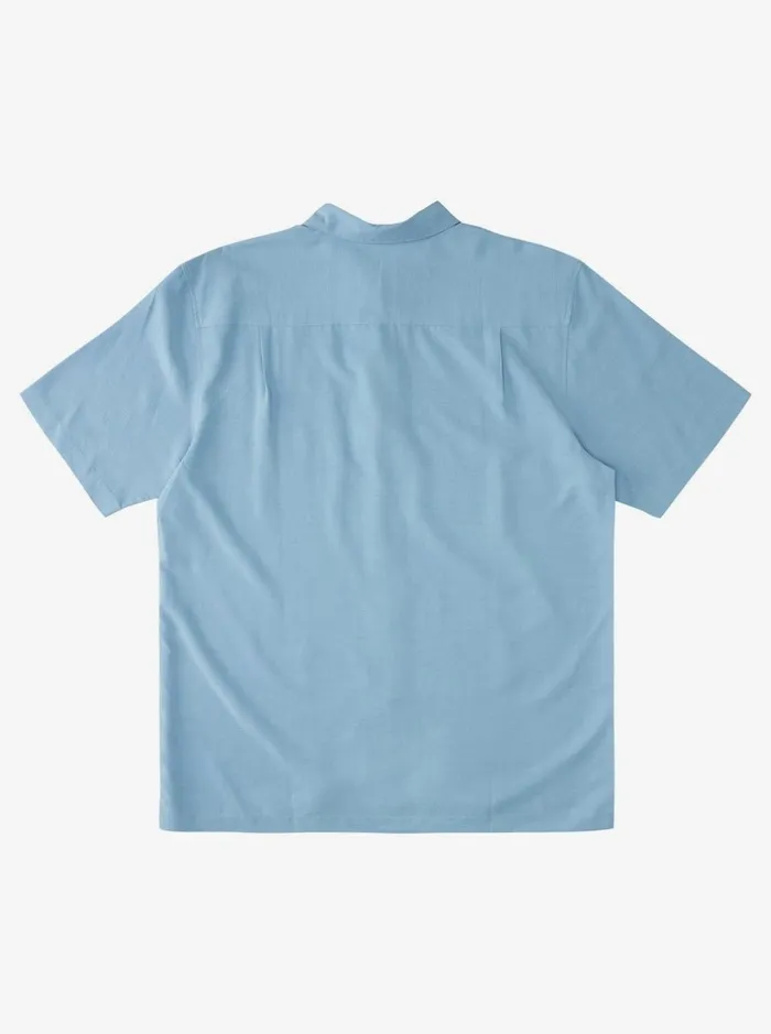 Shirts and Polos Men Quiksilver Waterman Waterman Tahiti Palms Premium AntiWrinkle Shirt Dusk Blue Shirts and Polos Men Quiksilver Waterman Waterman Tahiti Palms Premium AntiWrinkle Shirt Dusk Blue