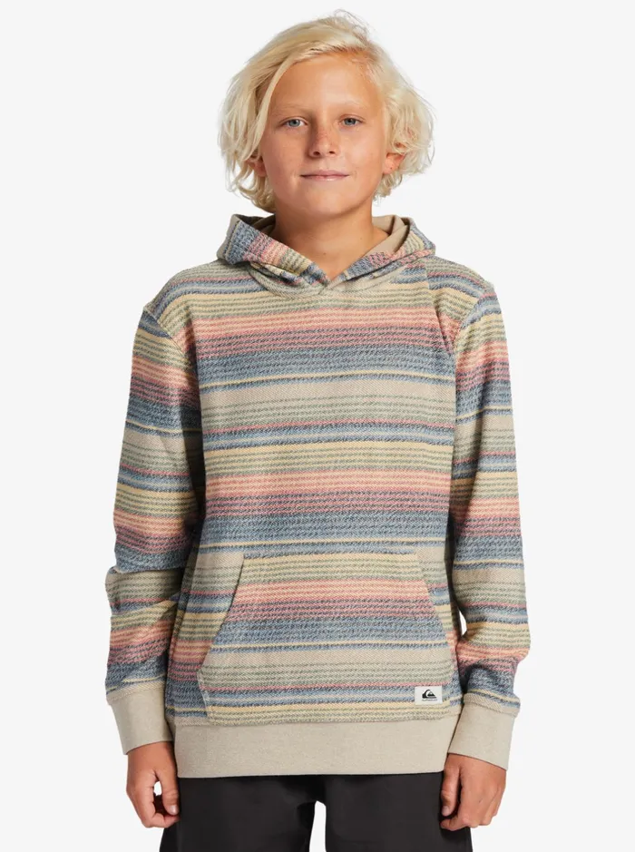 Shirts Boys Quiksilver Boys 816 Great Otway Hoodie Plaza Taupe Great Otway