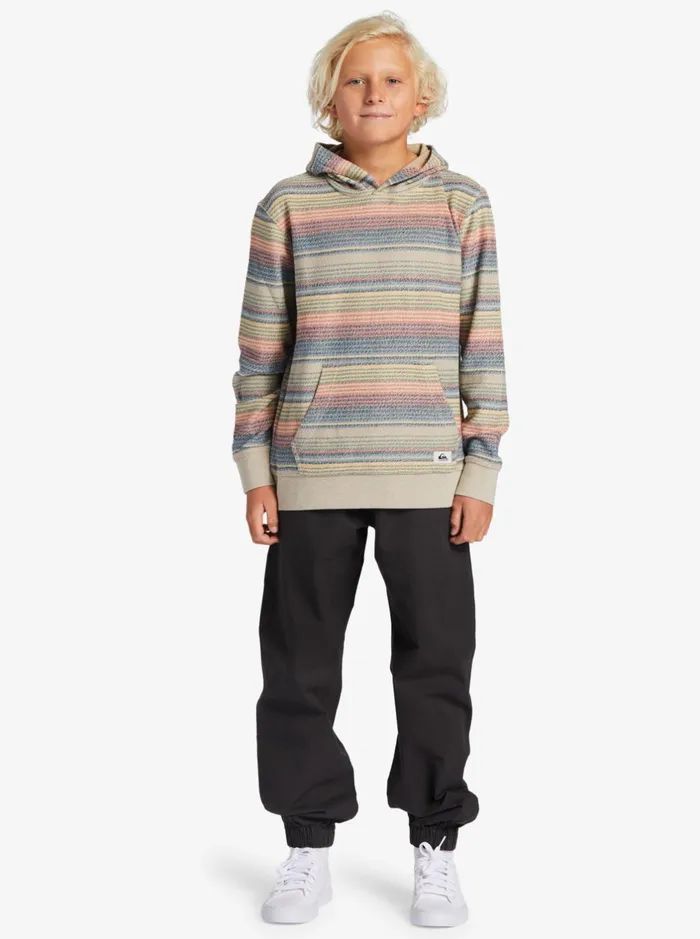 Shirts Boys Quiksilver Boys 816 Great Otway Hoodie Plaza Taupe Great Otway