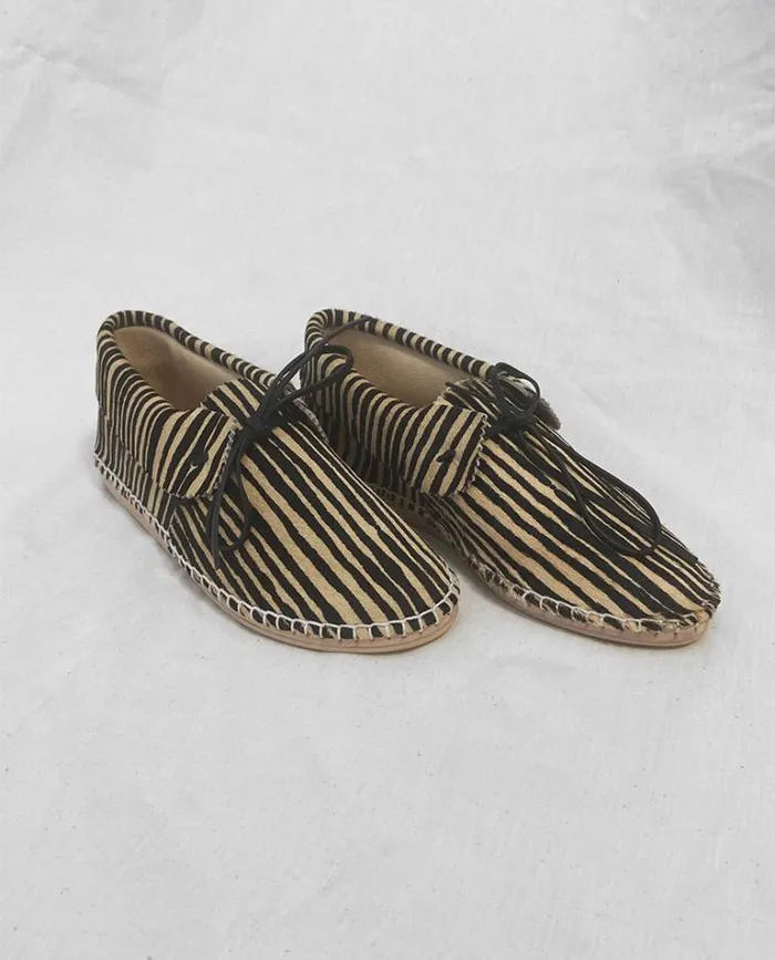 Shoes Women039s The Great The Canyon Moccasin Black And Cream Stripe
