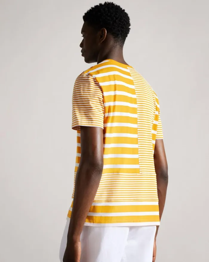 Short Sleeve Striped T Detailed TShirt Orange Men Ted Baker Tops Short Sleeve Striped T Detailed TShirt Orange Men Ted Baker Tops