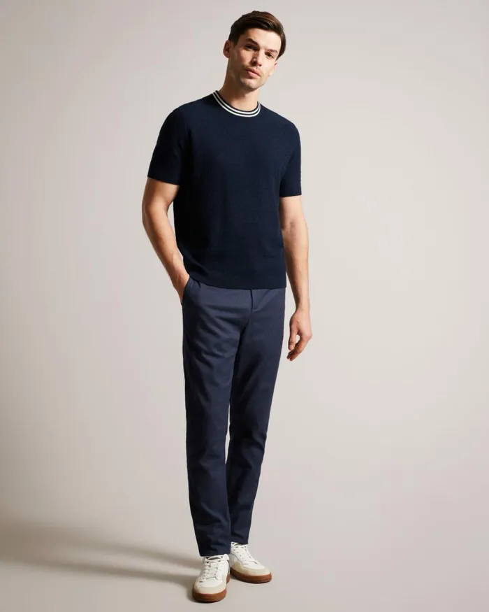 Short Sleeve T Stitched TShirt Navy Men Ted Baker Clothing Short Sleeve T Stitched TShirt Navy Men Ted Baker Clothing