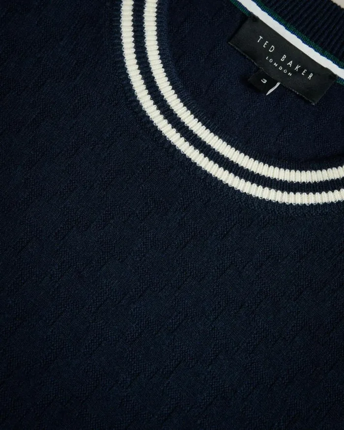 Short Sleeve T Stitched TShirt Navy Men Ted Baker Clothing Short Sleeve T Stitched TShirt Navy Men Ted Baker Clothing