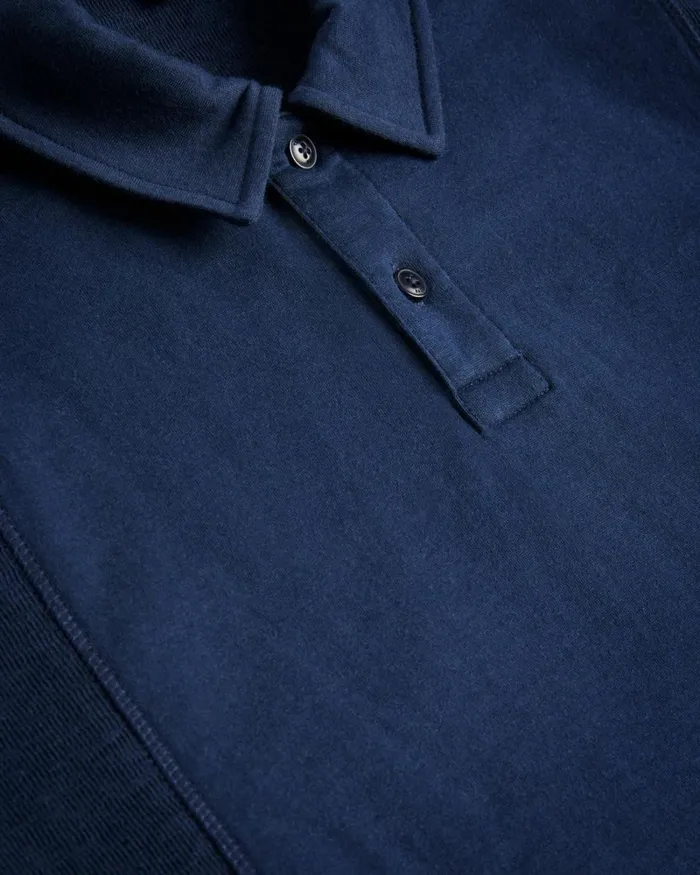 Short Sleeve Textured Polo Shirt Navy Men Ted Baker Tops