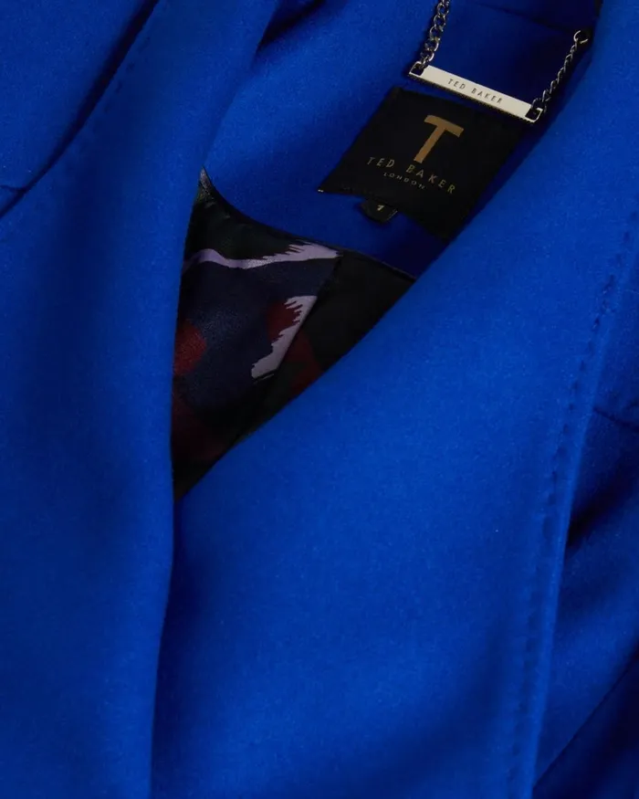 Short Wool Wrap Coat Blue Women Ted Baker Coats and Jackets Short Wool Wrap Coat Blue Women Ted Baker Coats and Jackets