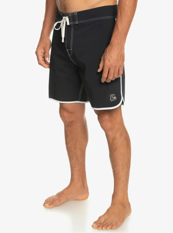 Shorts and Amphibians Men Quiksilver Original Scallop 18034 Boardshorts Black Shorts and Amphibians Men Quiksilver Original Scallop 18034 Boardshorts Black