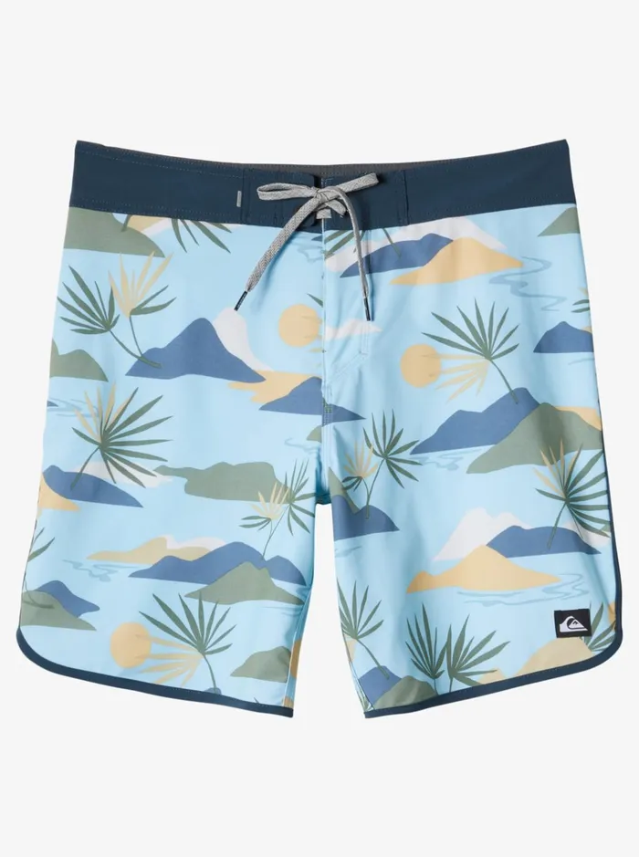 Shorts and Amphibians Men Quiksilver Surfsilk Scallop 19034 Boardshorts Sky Blue Shorts and Amphibians Men Quiksilver Surfsilk Scallop 19034 Boardshorts Sky Blue