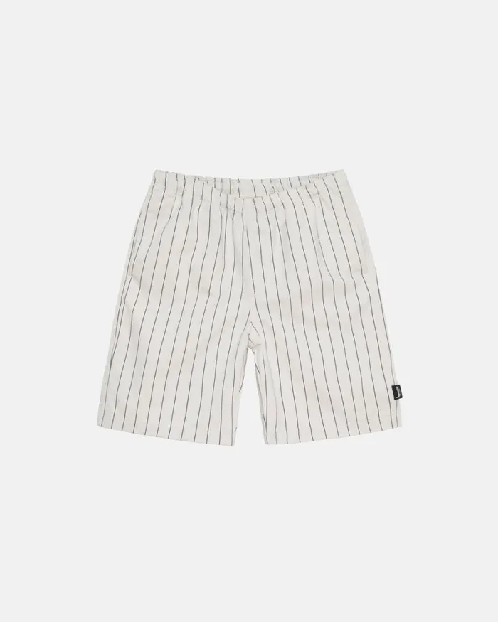 Shorts Men Stussy BRUSHED BEACH SHORT Bone Printed Stripe