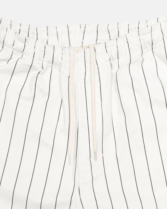 Shorts Men Stussy BRUSHED BEACH SHORT Bone Printed Stripe Shorts Men Stussy BRUSHED BEACH SHORT Bone Printed Stripe