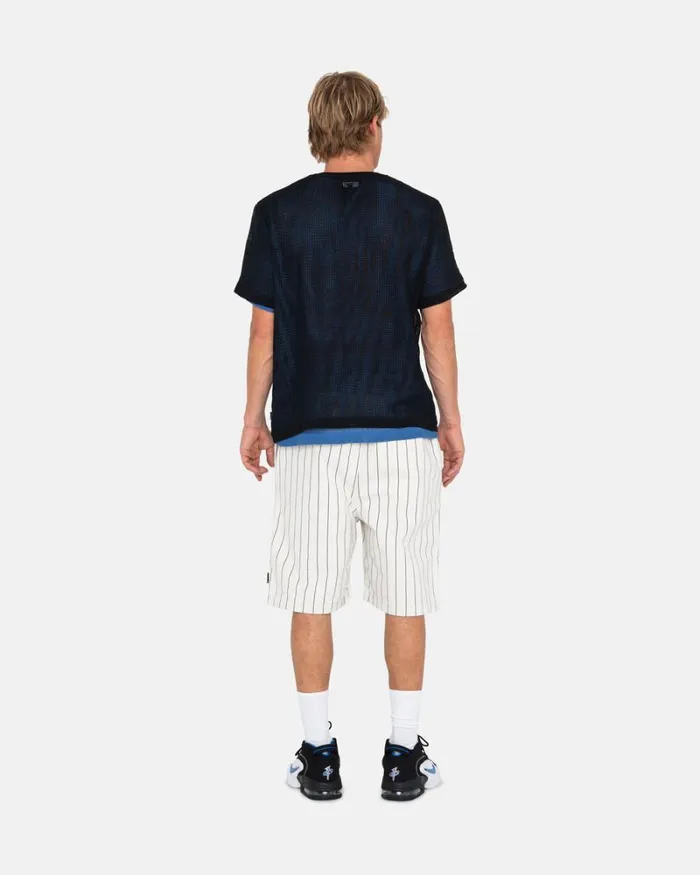 Shorts Men Stussy BRUSHED BEACH SHORT Bone Printed Stripe Shorts Men Stussy BRUSHED BEACH SHORT Bone Printed Stripe