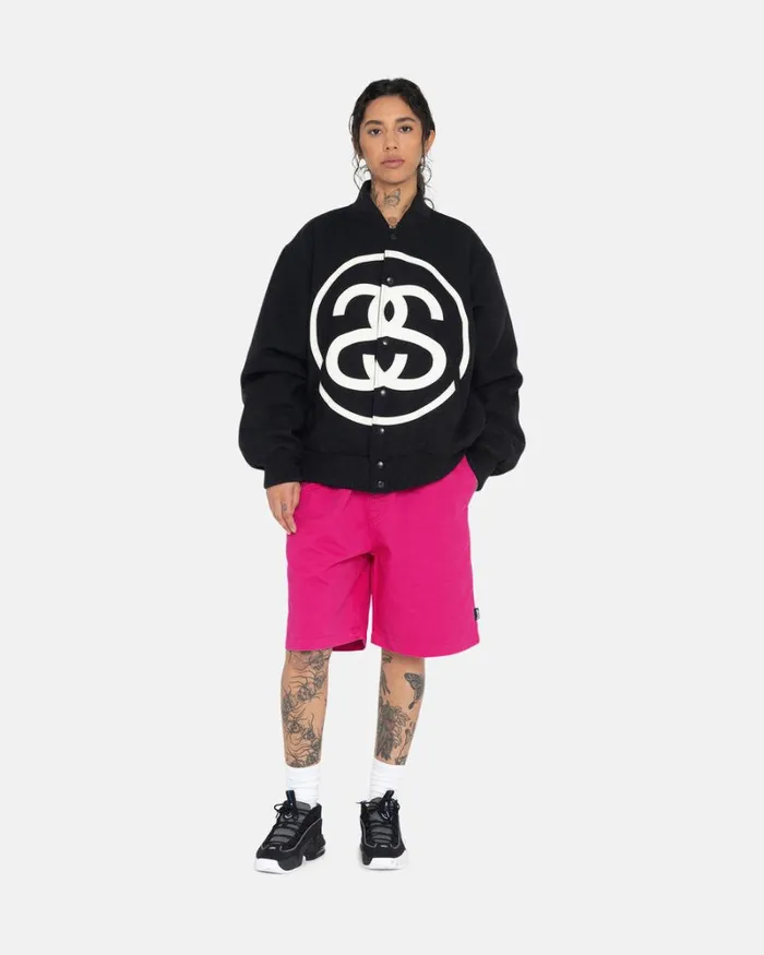 Shorts Men Stussy BRUSHED BEACH SHORT Hot Pink Shorts Men Stussy BRUSHED BEACH SHORT Hot Pink