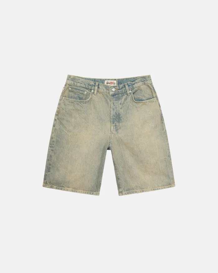 Shorts Men Stussy SANDWASH DENIM BIG OL039 SHORTS Sand Wash