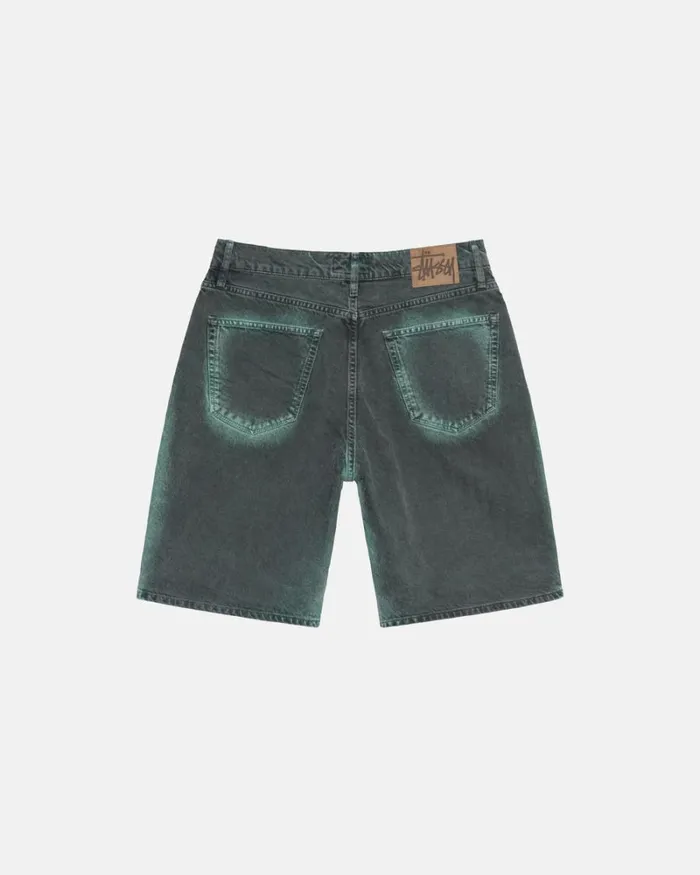 Shorts Men Stussy SPRAY DYE BIG OL039 SHORTS Black Shorts Men Stussy SPRAY DYE BIG OL039 SHORTS Black