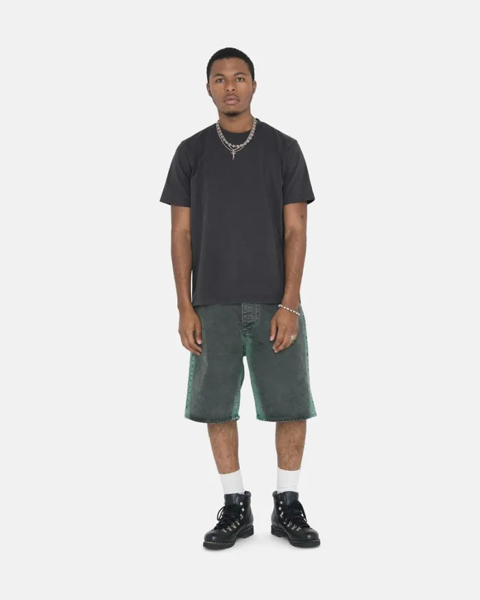 Shorts Men Stussy SPRAY DYE BIG OL039 SHORTS Black Shorts Men Stussy SPRAY DYE BIG OL039 SHORTS Black