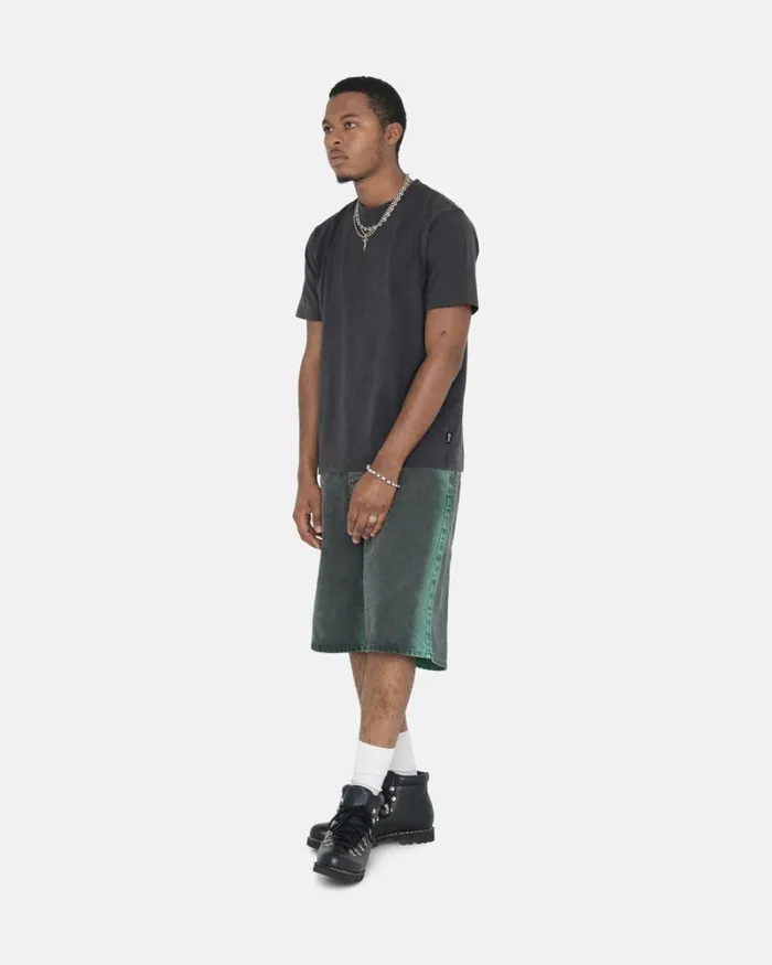 Shorts Men Stussy SPRAY DYE BIG OL039 SHORTS Black Shorts Men Stussy SPRAY DYE BIG OL039 SHORTS Black