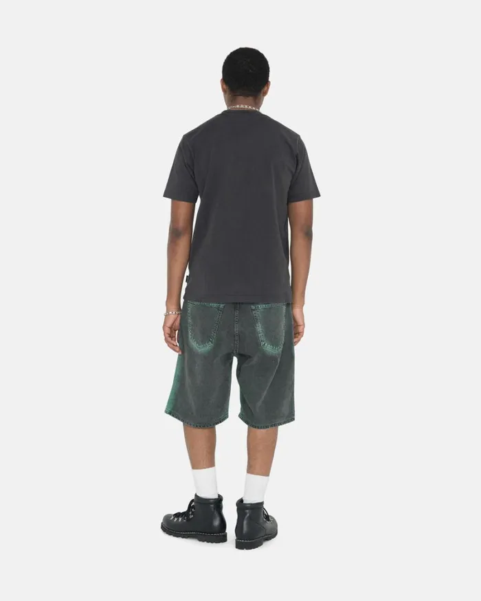 Shorts Men Stussy SPRAY DYE BIG OL039 SHORTS Black Shorts Men Stussy SPRAY DYE BIG OL039 SHORTS Black