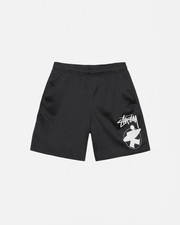 Shorts Men Stussy SURFMAN MESH SHORT Black