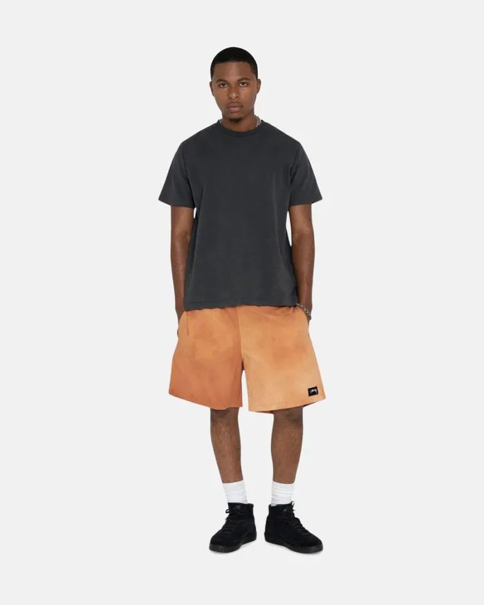 Shorts Men Stussy WAVE DYE NYLON SHORT Orange Shorts Men Stussy WAVE DYE NYLON SHORT Orange