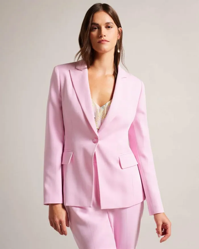 Single Breasted Slim Fit Blazer Lilac Women Ted Baker Clothing Single Breasted Slim Fit Blazer Lilac Women Ted Baker Clothing